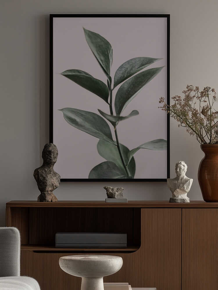 Foliage on Pink Poster