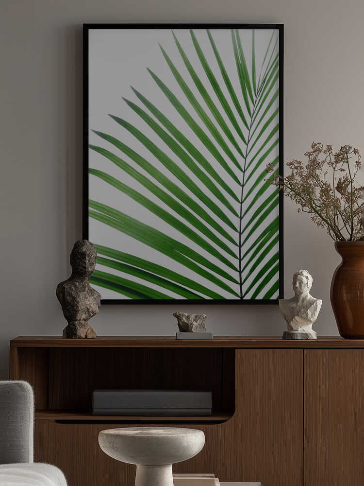 Green Palm Leaf Poster