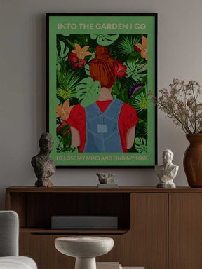 Into the Garden (redhead &amp; Light Green) Poster