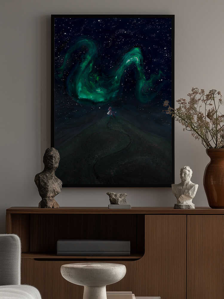 Under the Northern lights Poster