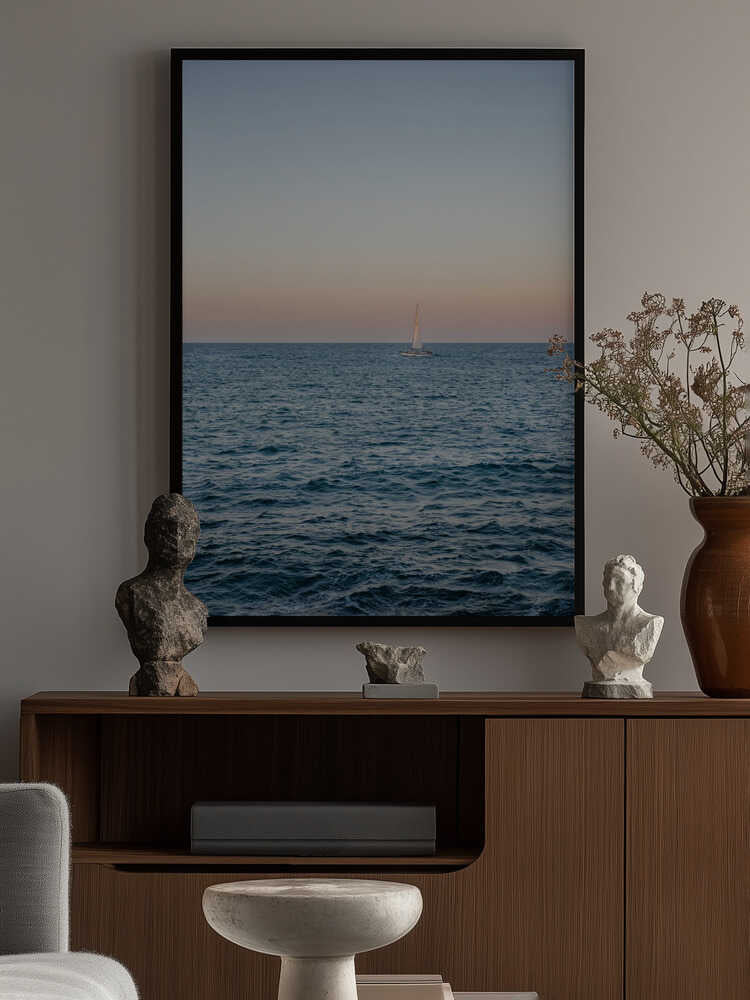 Amalfi Sunset Coast Sailing | Italy Travel Photography Poster