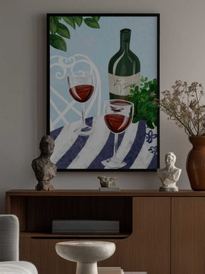 Red wine under the tree Poster