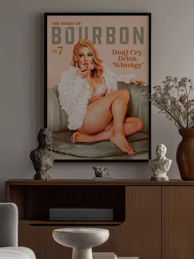 Babes of Bourbon Vol 7 Sexy Vintage Whiskey Pinup Girl Poster