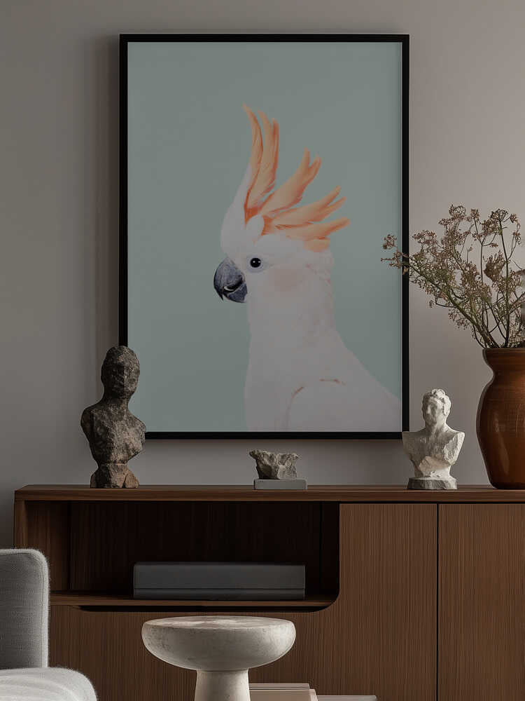 Cockatoo on Mint Poster
