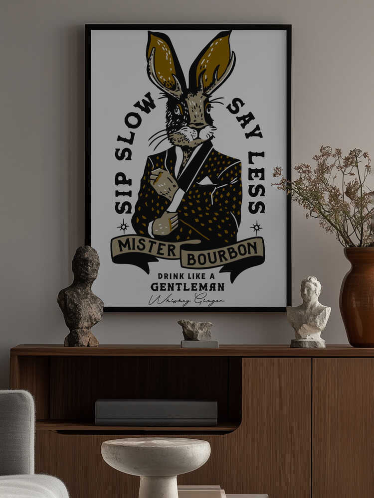 Mister Bourbon Jackalope In Smoking Jacket Poster