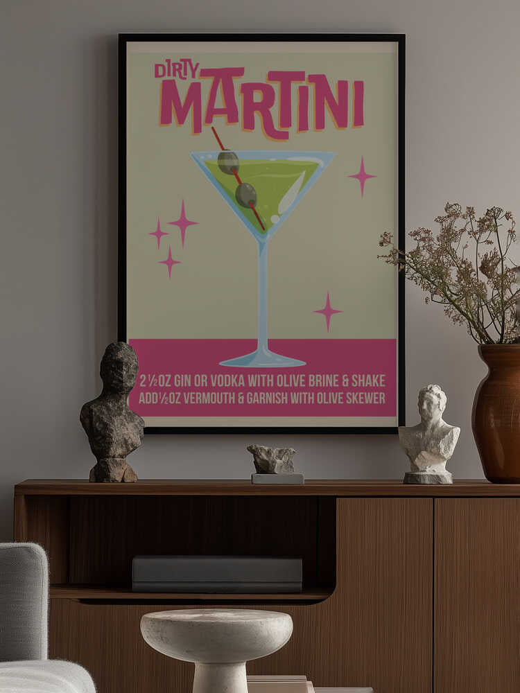 Dirty Martini Cocktail 01.png Poster