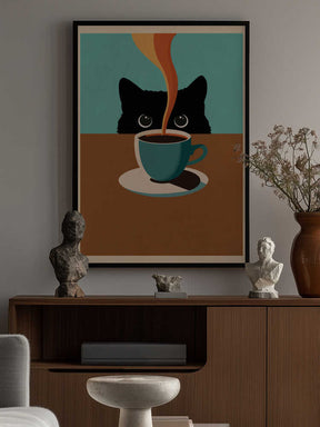 Cat &amp; Coffee Poster