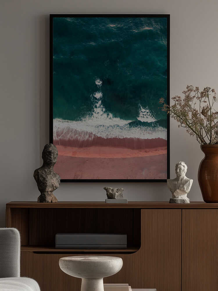 Stunning Beach With Turquoise Waves Poster