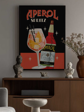 A4 Aperol Spritz 2 Black 01.png Poster