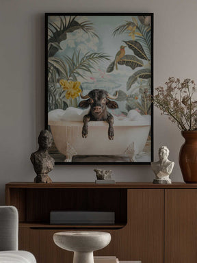 Tropical Buffalo Bath Poster
