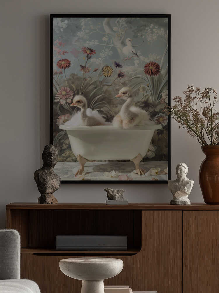 Ostrich Bubble Bliss Poster