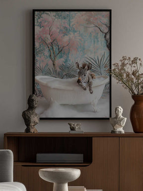 Bubbly Zebra Delight Poster
