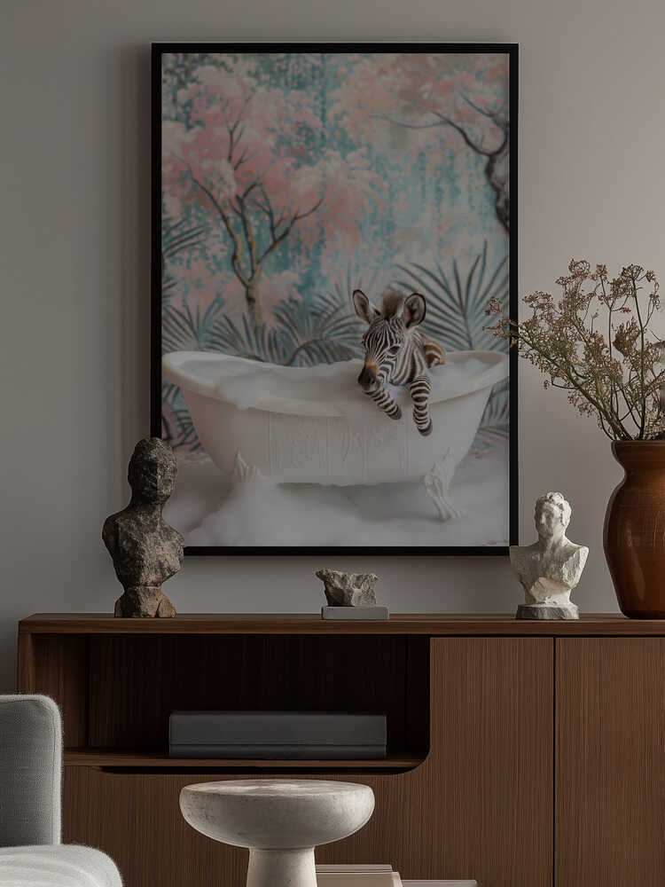 Bubbly Zebra Delight Poster