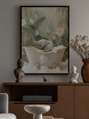 Elephant Bath Joy Poster