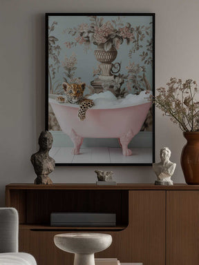 Leopard’s Pink Bubble Bath Poster