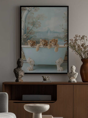Blue Lagoon Lion Cubs Poster