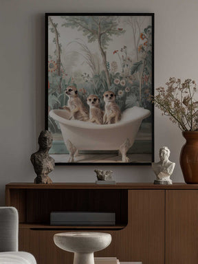 Meerkat Bath Time Fun Poster