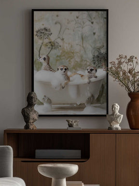 Meerkat Bubble Bath Poster
