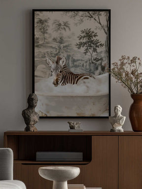 Zebra Bubble Bliss Poster