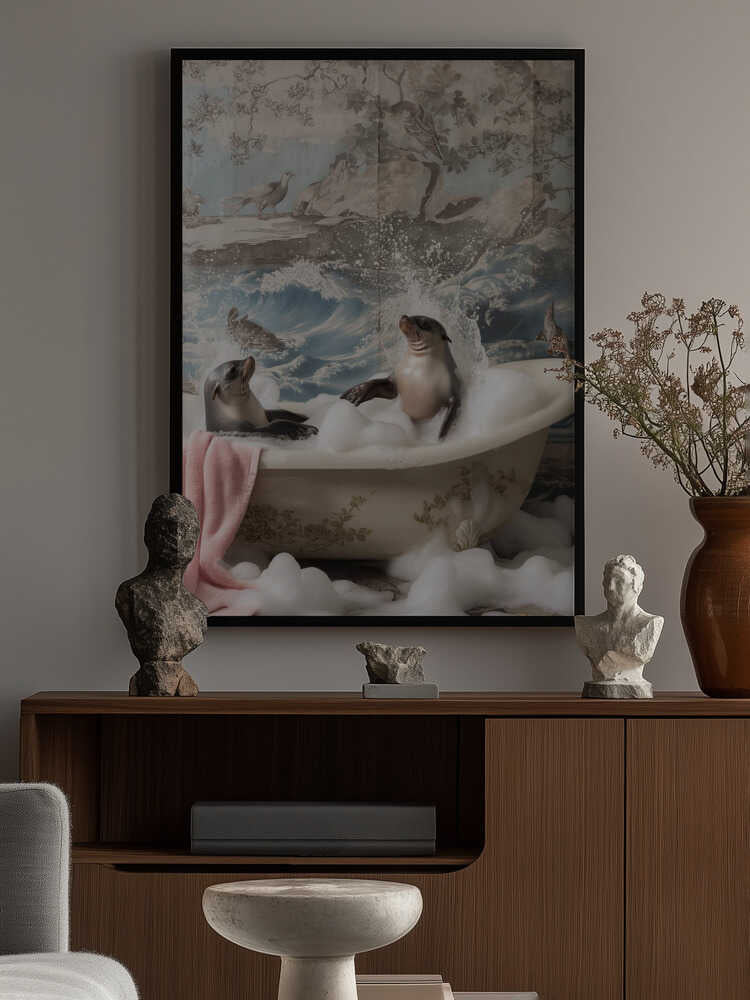 Splashing Seals Poster