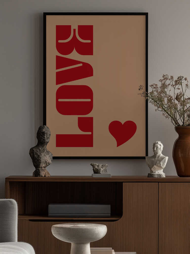 Red Bold Lettering Poster