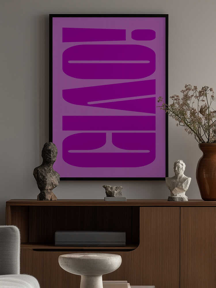 Bold Fuchsia Layers Poster