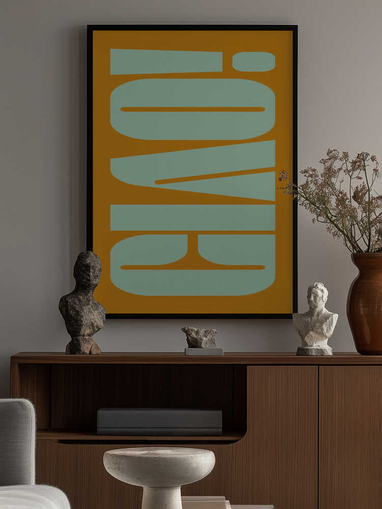 Mint Orange Harmony Poster