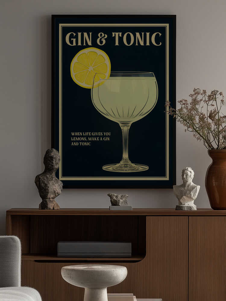 Vintage-style Gin And Tonic Artwork Poster