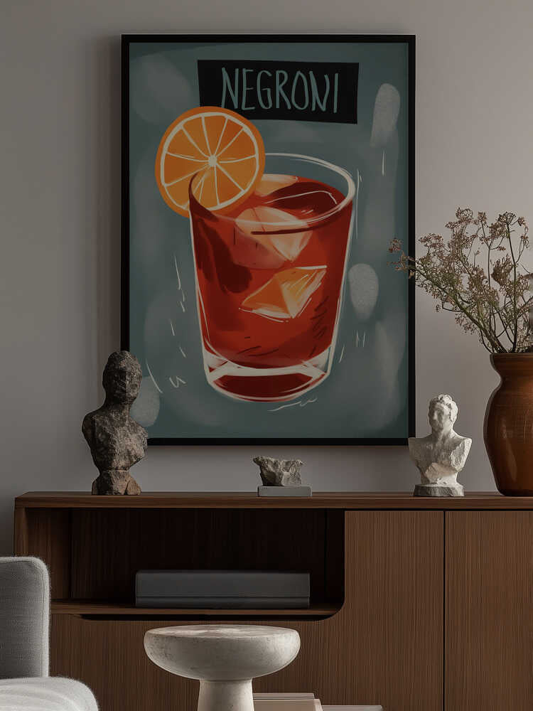 Sunset in a Glass Poster