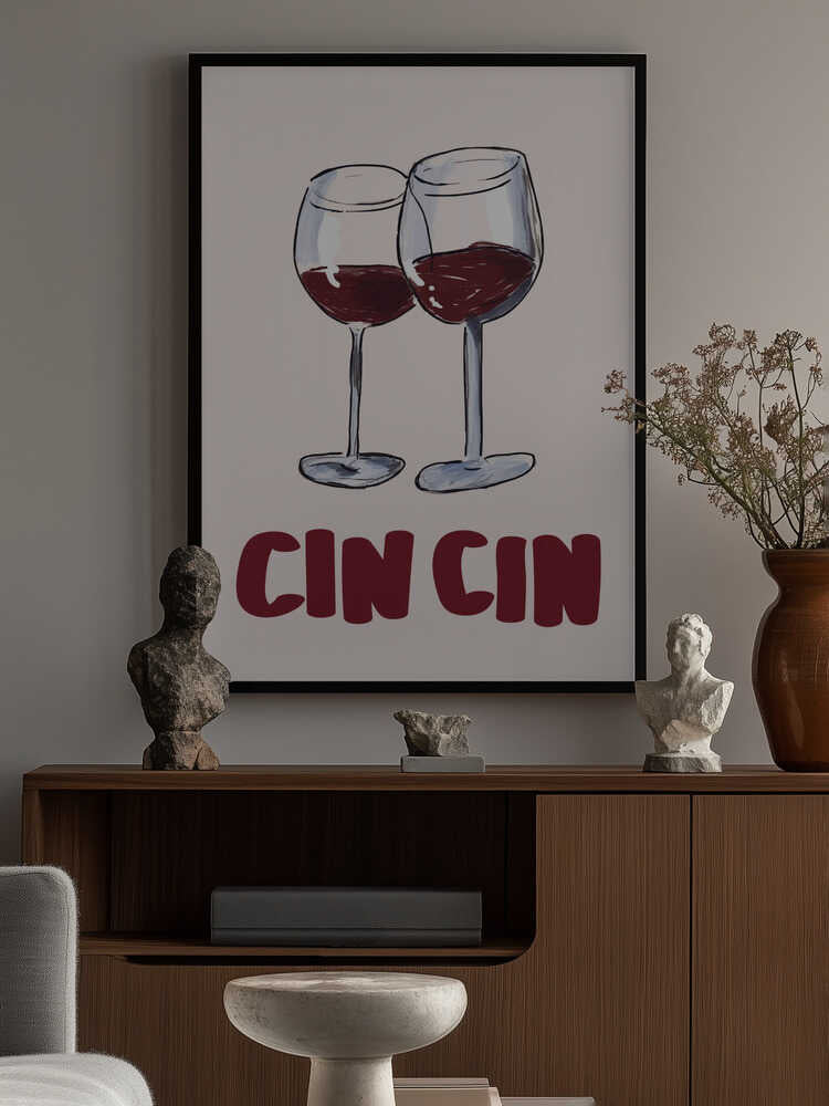 Wine Glass Cheers Poster