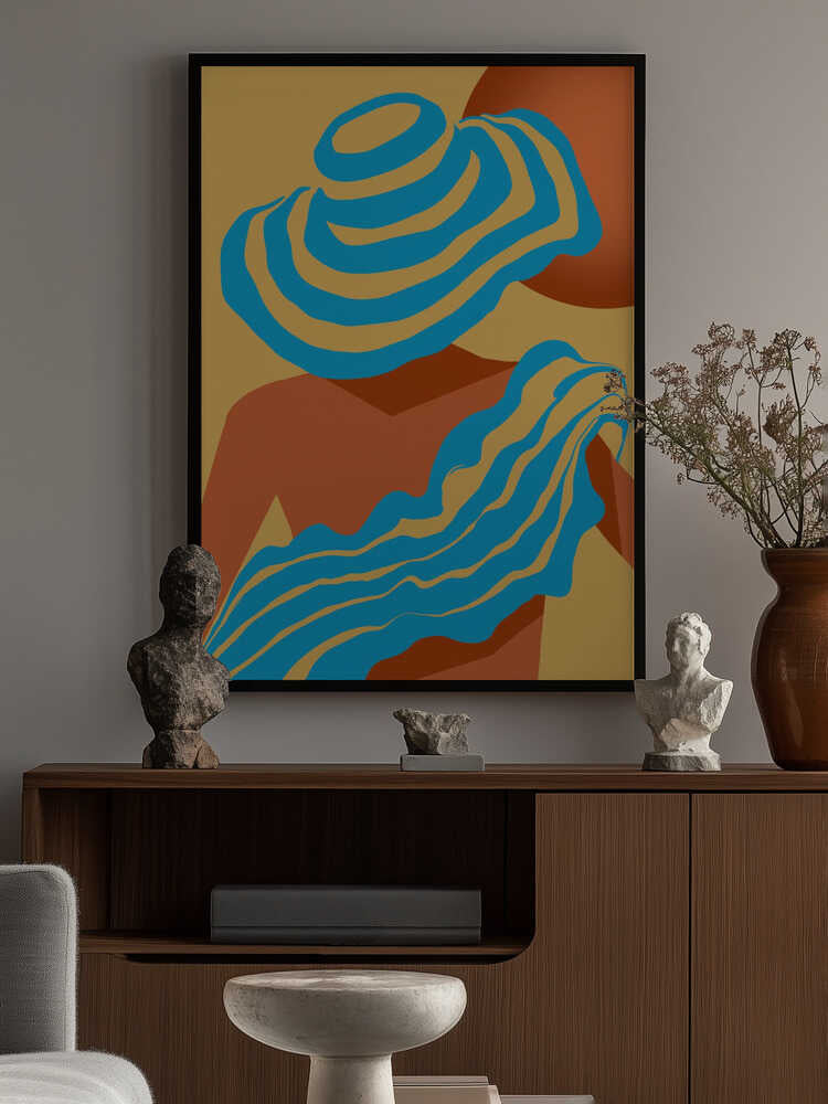 Sunlit Wavesstripe Poster