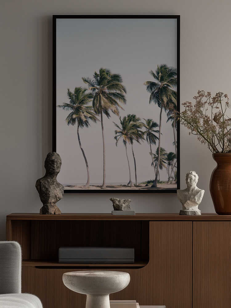 Blush Tropical Trees Poster