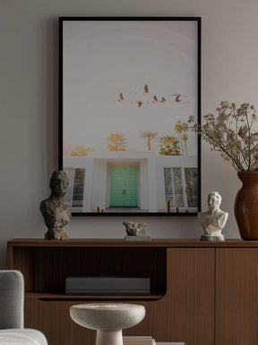 Flamingos In Palm Springs Poster