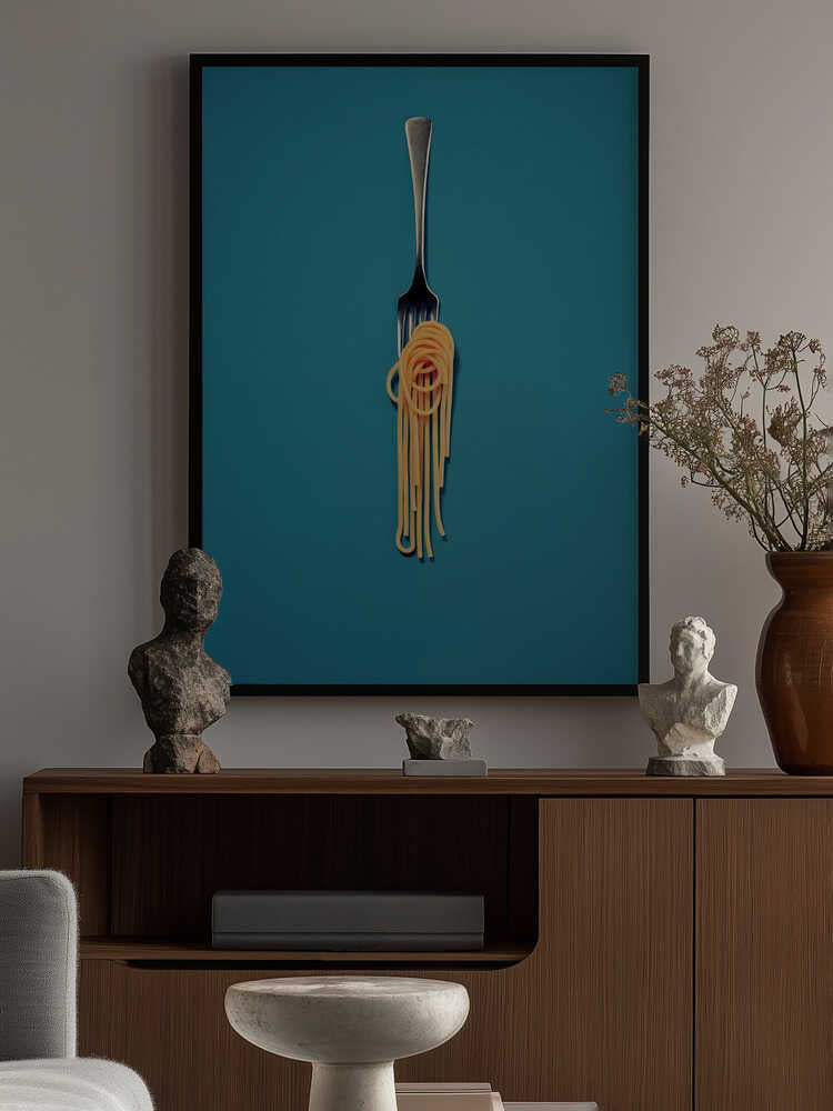 Pasta Swirl Symphony Poster