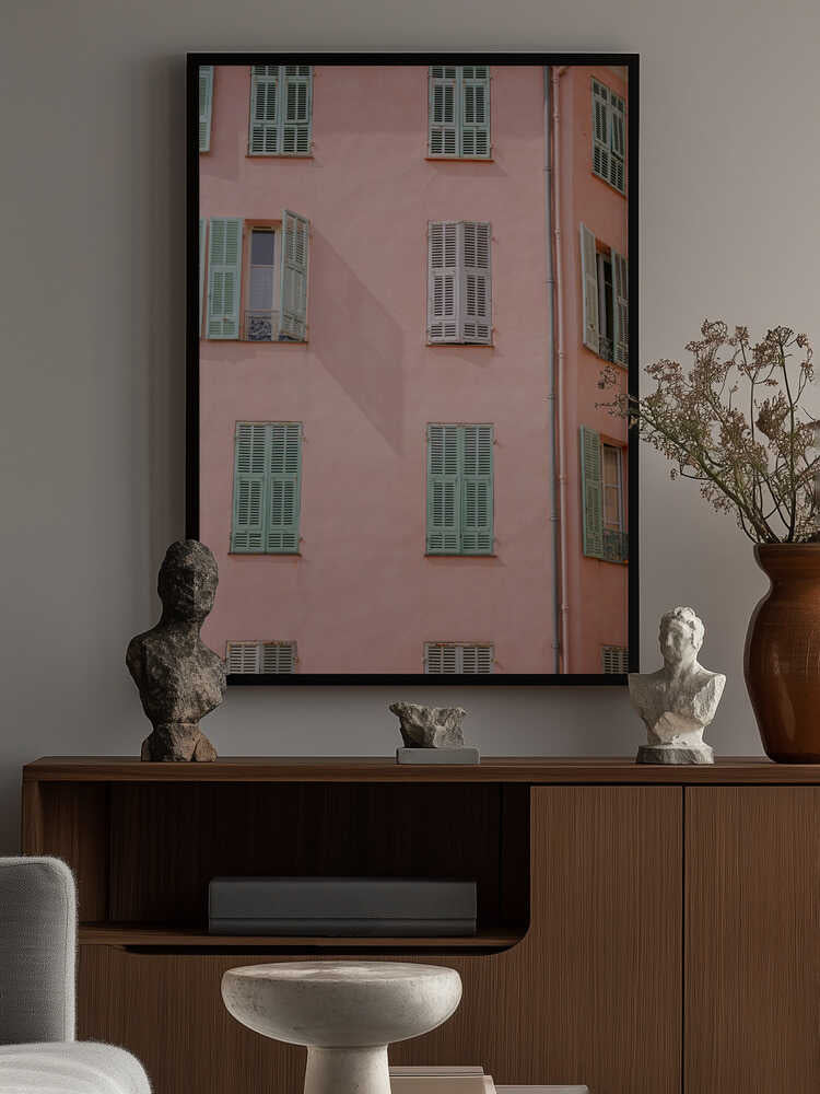 Pink Building Poster