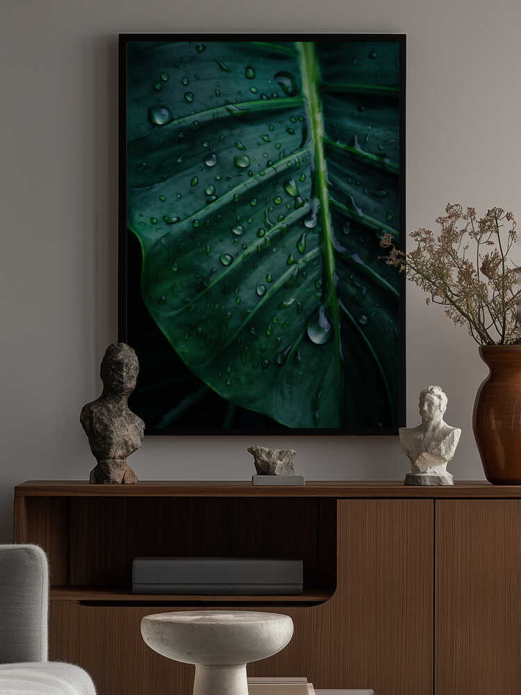 Rain Kissed Leaf Poster