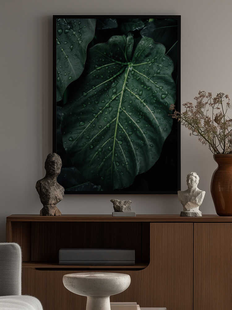 Rain Kissed Leaves Poster