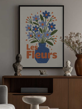 Charming Blue Blooms Poster