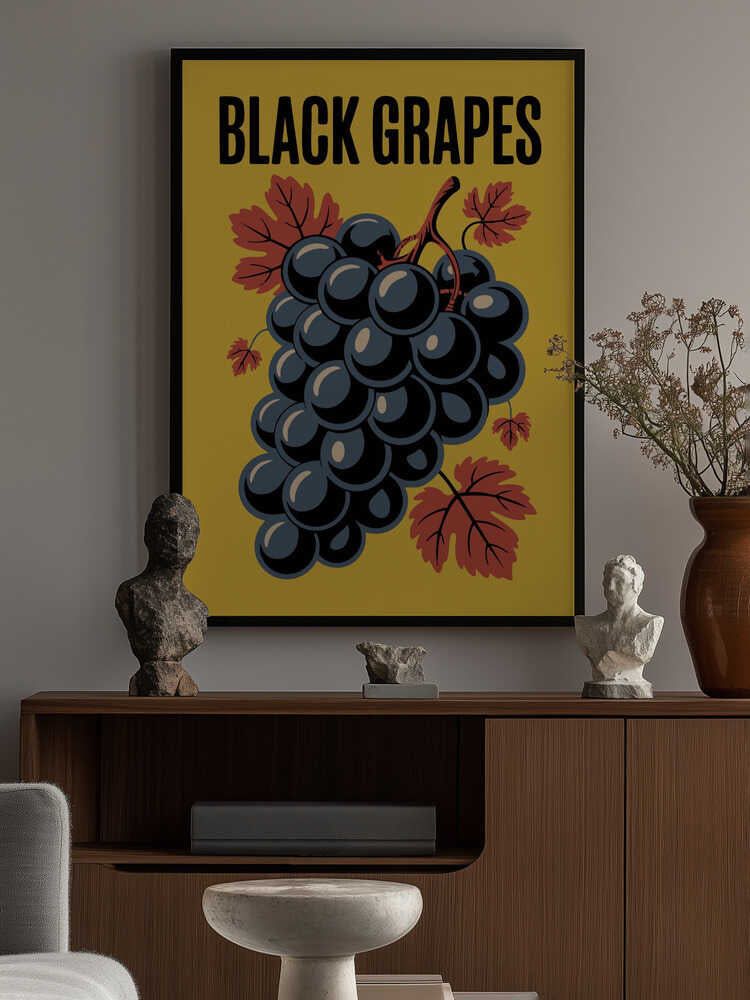 Grapes &amp; Leaves Poster