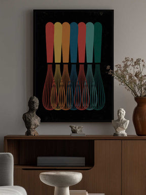 Vibrant Whisks Poster