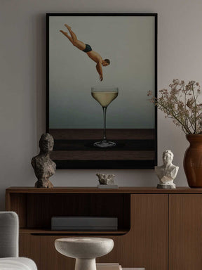 Champagne Dive Poster