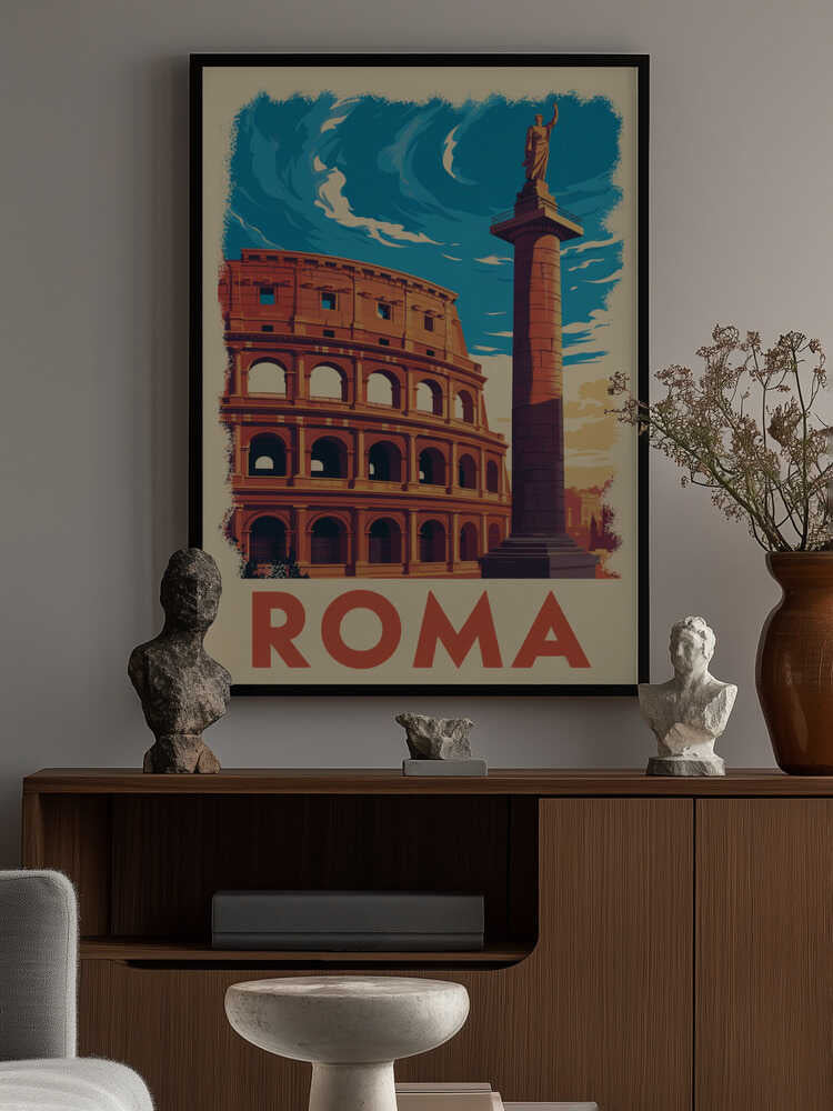 Roma Vintage Travel Poster Poster