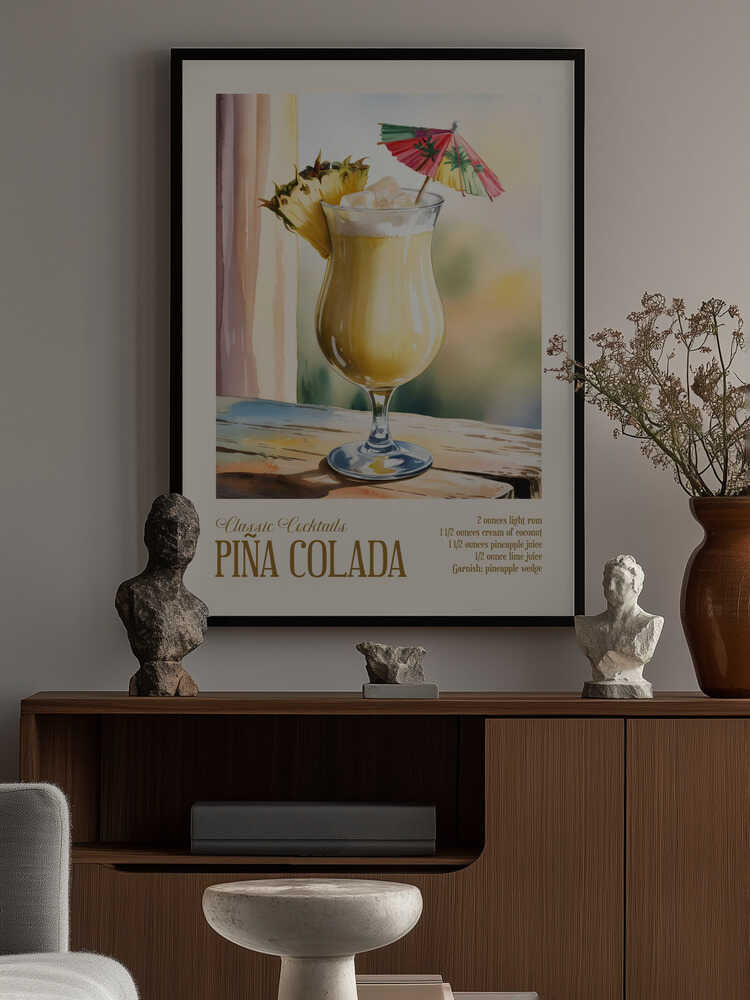Classic Cocktails - Pina Colada Poster