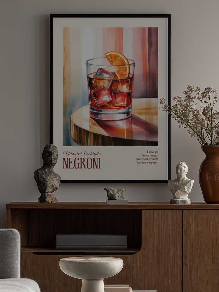 Classic Cocktails - Negroni Poster