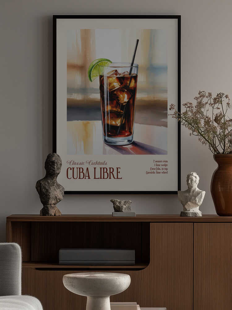 Classic Cocktails - Cuba Libre Poster
