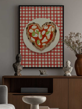 Pizza Heart checked Poster