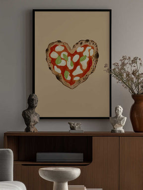 Pizza Heart Poster