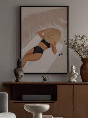 Serene Sunbathing Poster