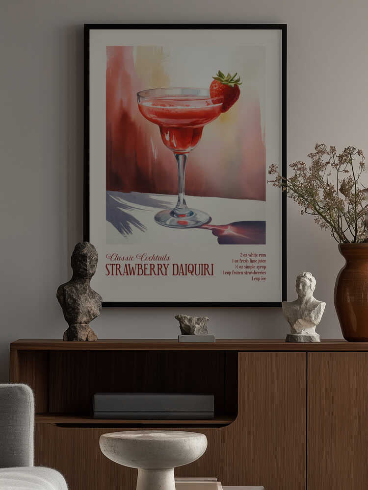 Classic Cocktails - Strawberry Daiquiri Poster