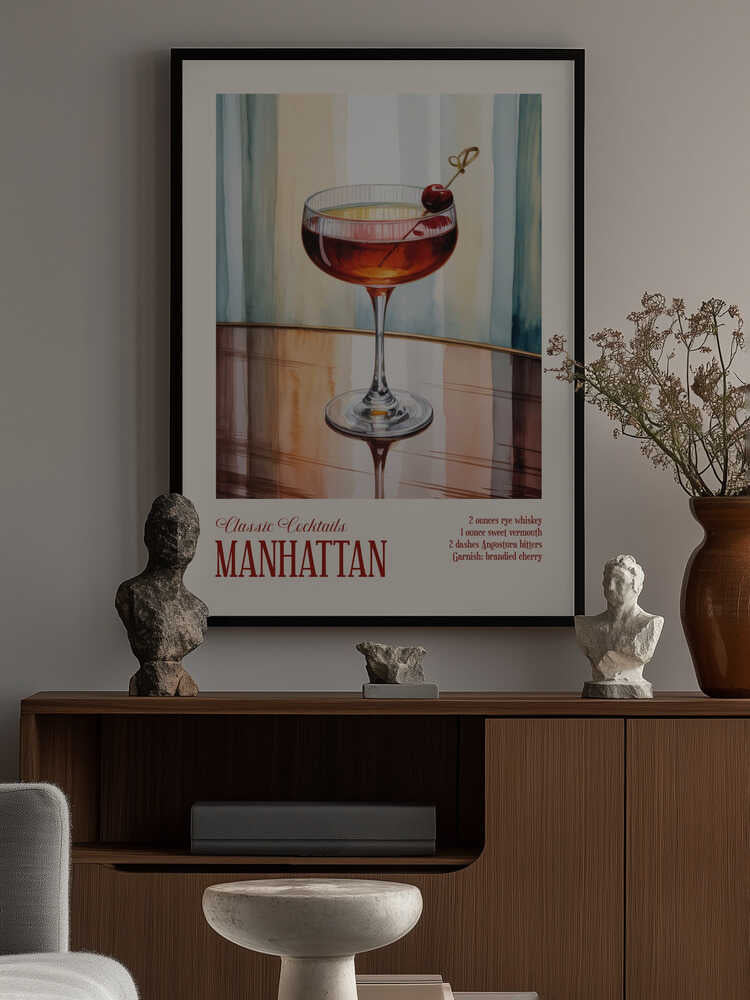 Classic Cocktails - Manhattan Poster